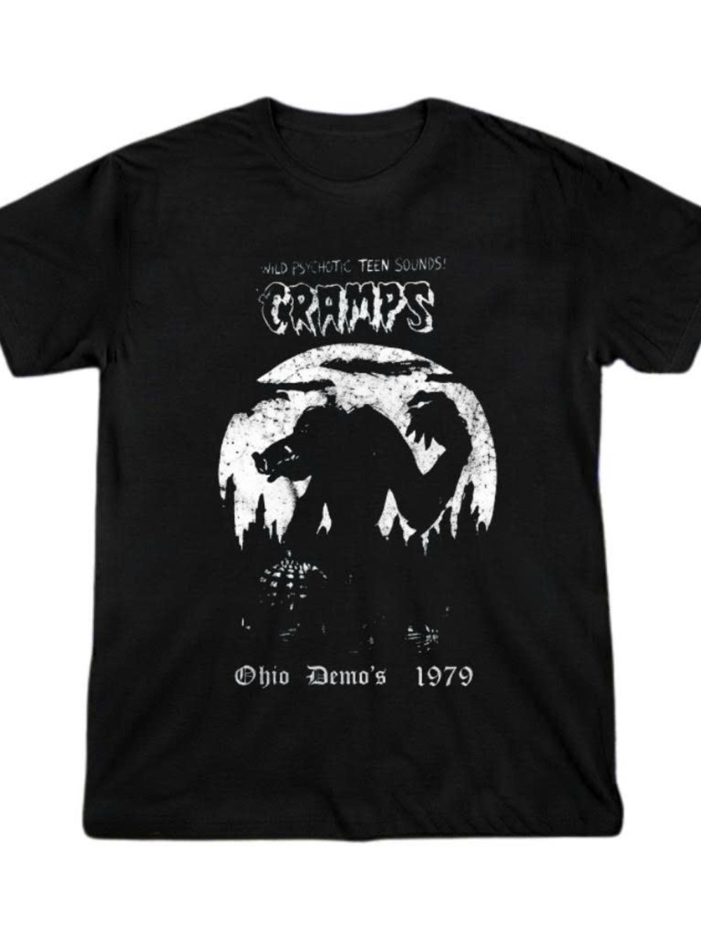 The Cramps 'Ohio Demos 1979' Black Graphic Tee